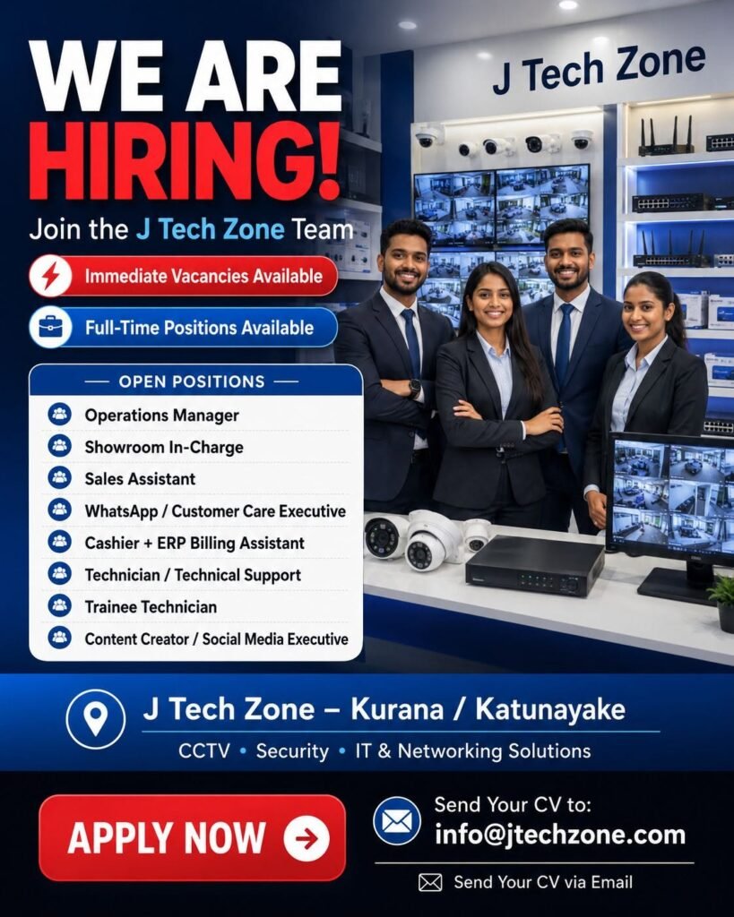 Multiple Full-Time Positions Available at J Tech Zone
