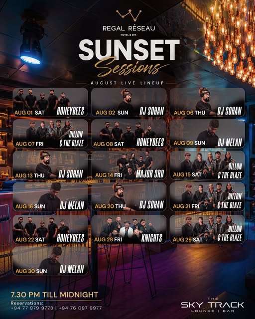 Sunset Sessions – August Live Lineup