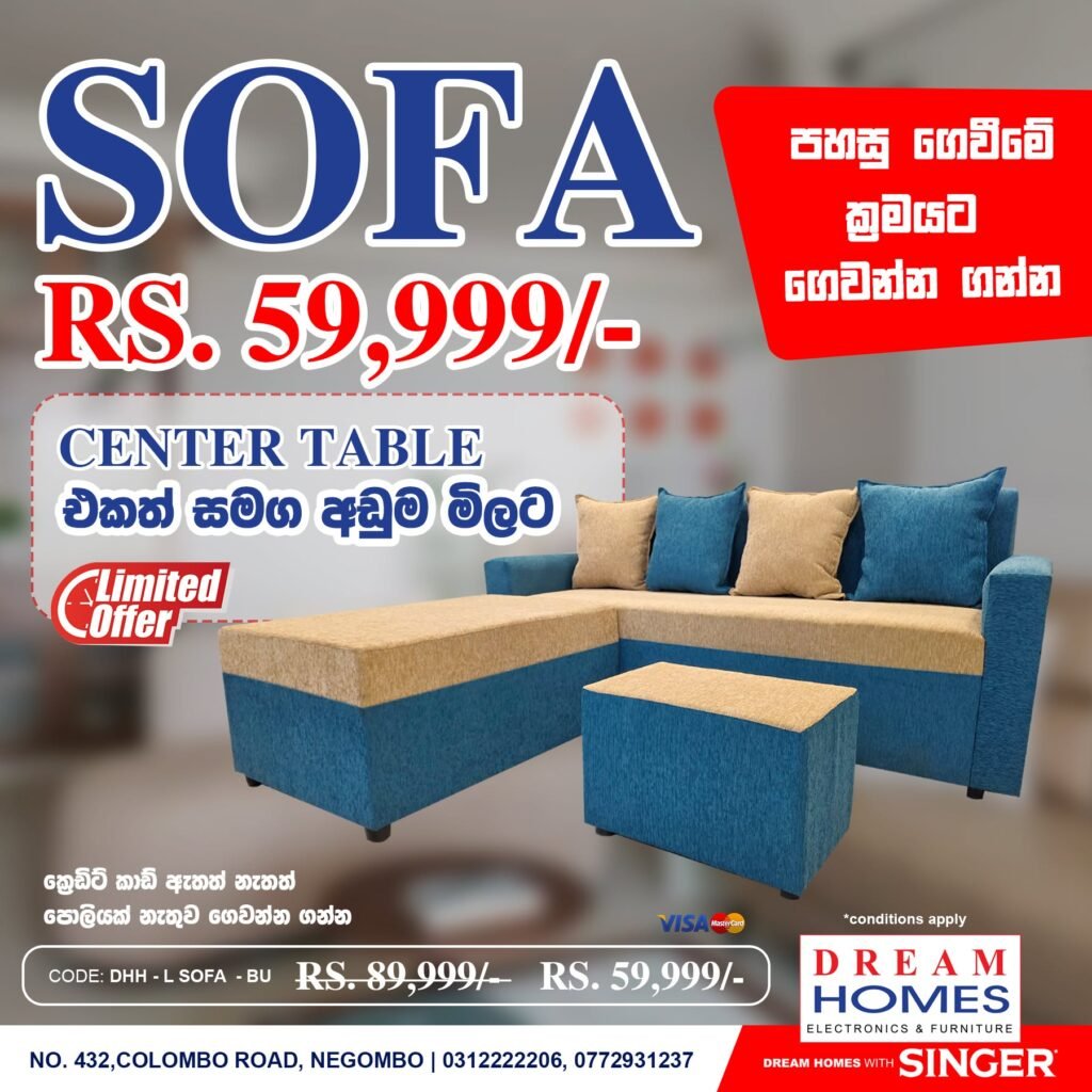 Stylish Sofa and Center Table