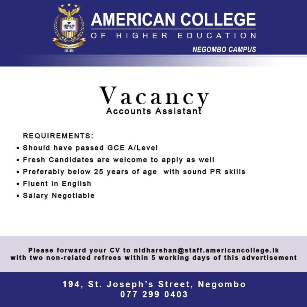 Accounts Assistant