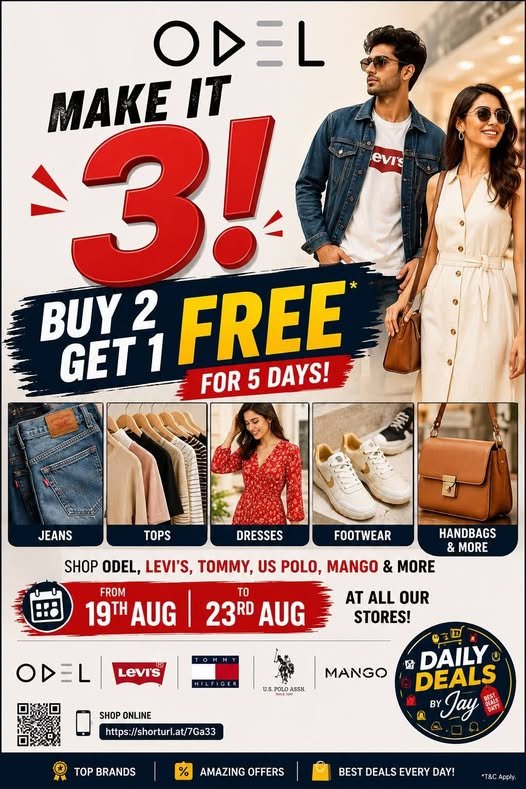 Odel Promotion: Buy 2 Get 1 Free