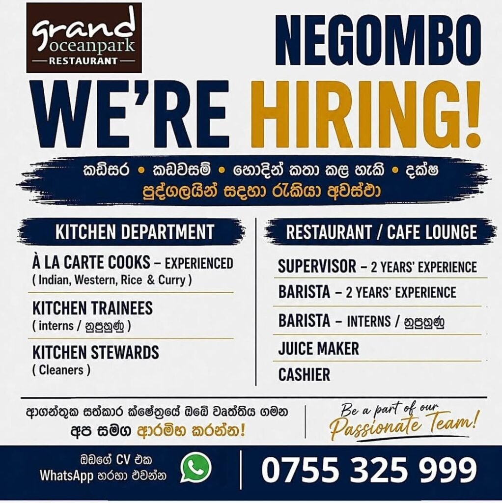 Various Positions at Grand Oceanpark Restaurant