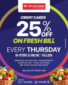 25% OFF on Fresh Bill with Pan Asia Bank Credit Cards
