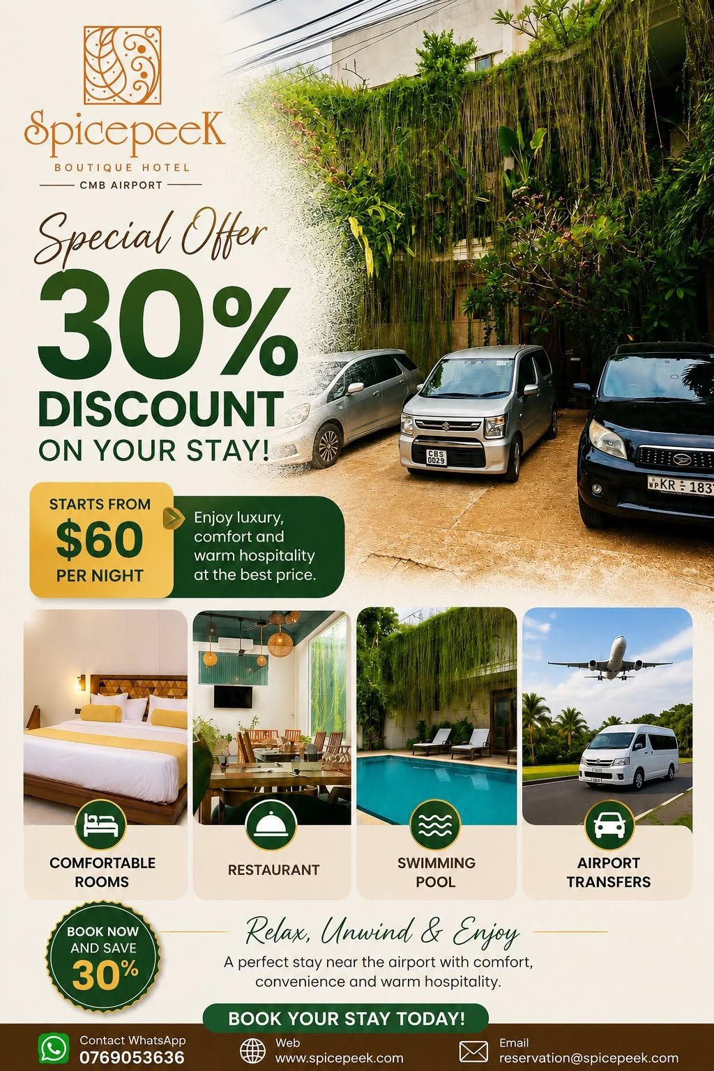 30% Discount on Your Stay at Spicepeek Boutique Hotel