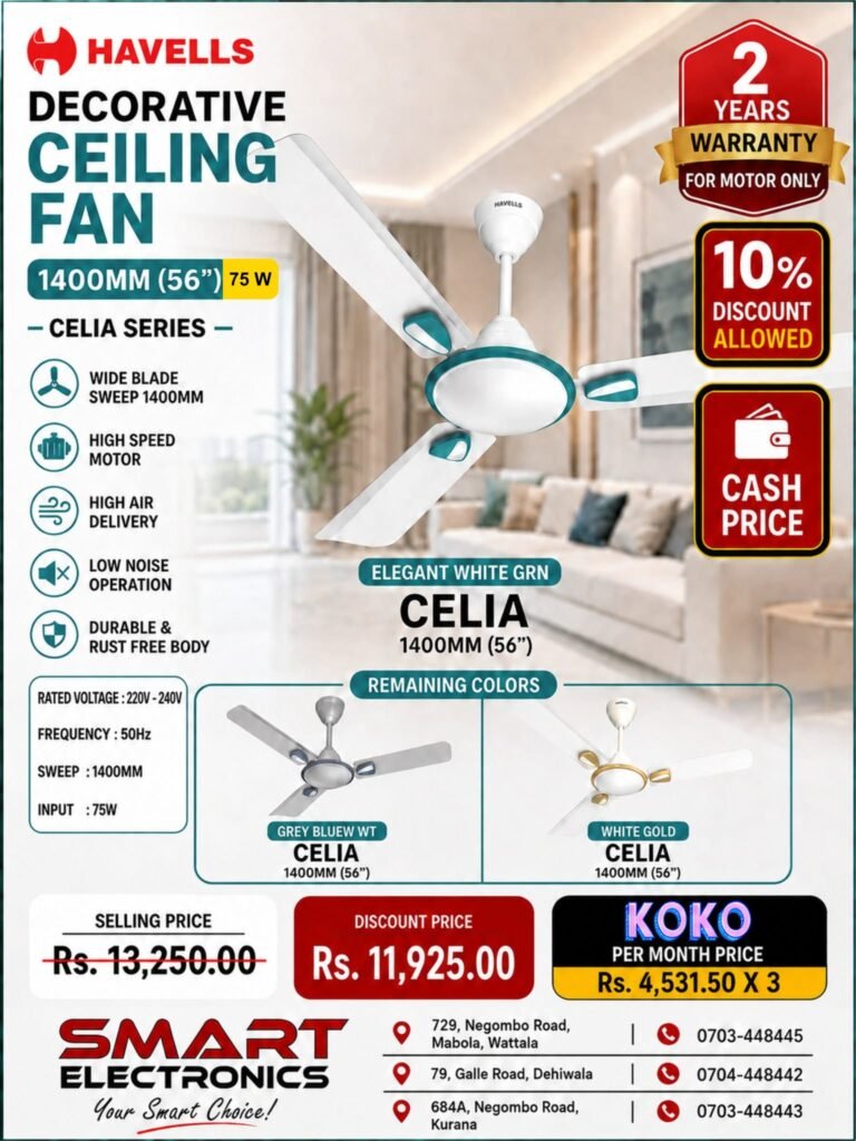 Havells Decorative Ceiling Fan – Celia Series