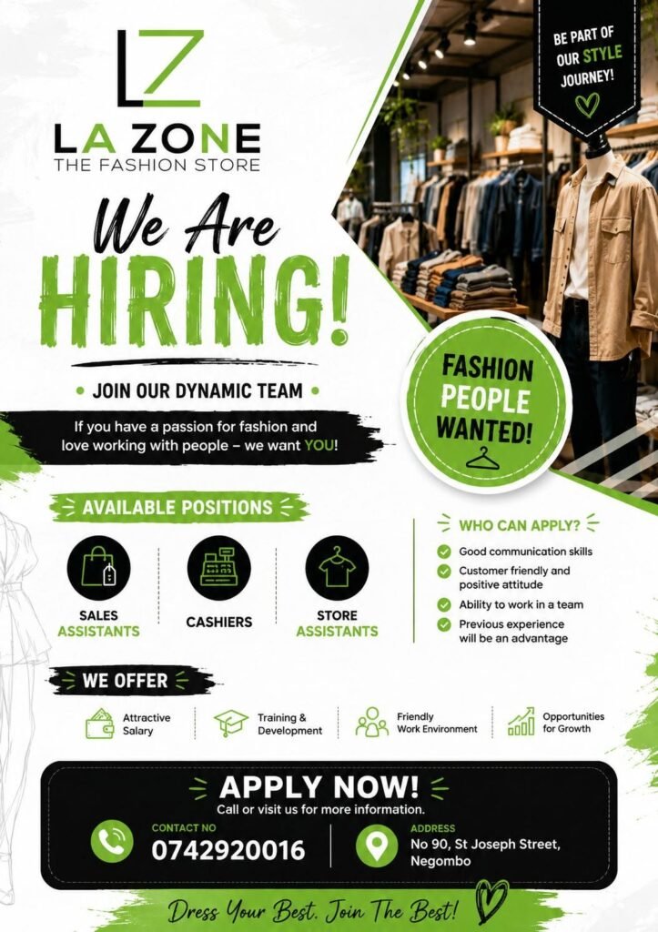 Sales Assistants, Cashiers, Store Assistants