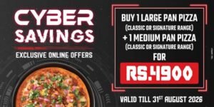 Cyber Savings Pizza Offer 1