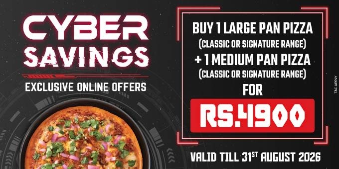Cyber Savings Pizza Offer 1