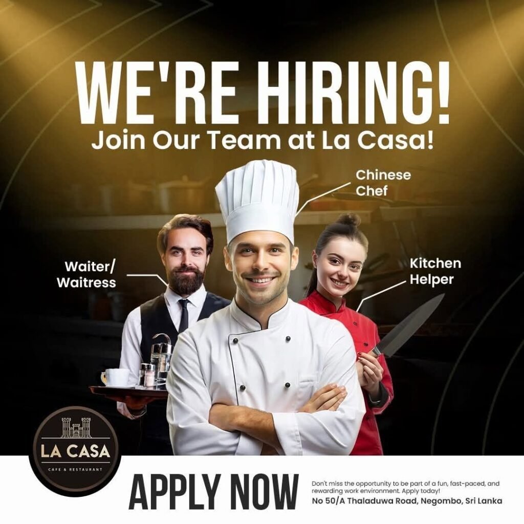Various Positions at La Casa Café & Restaurant