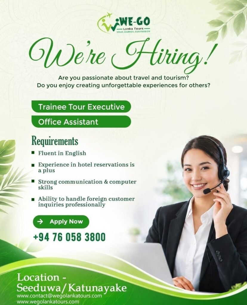 Trainee Tour Executive / Office Assistant