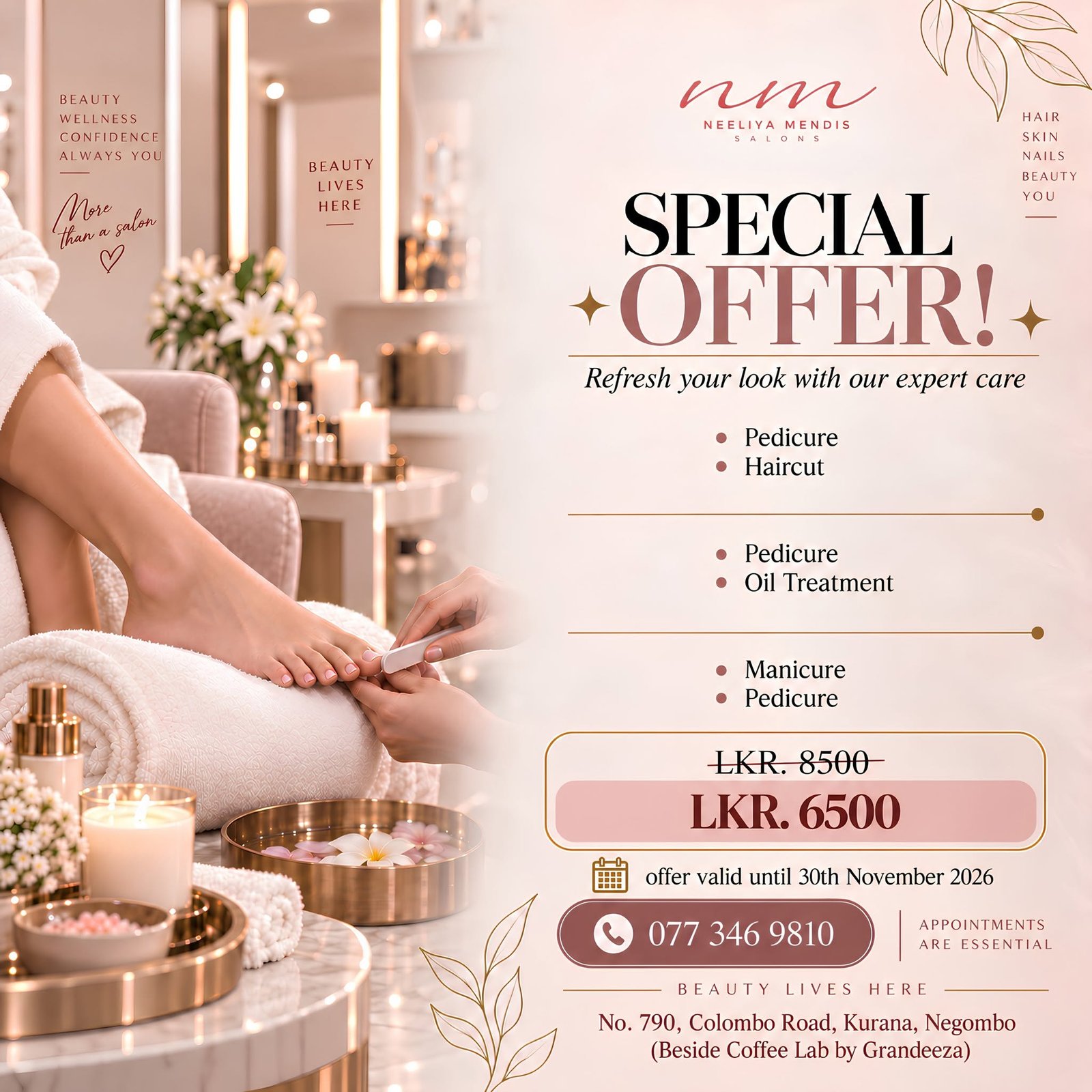 Special Beauty Offer at Neeliya Mendis Salons