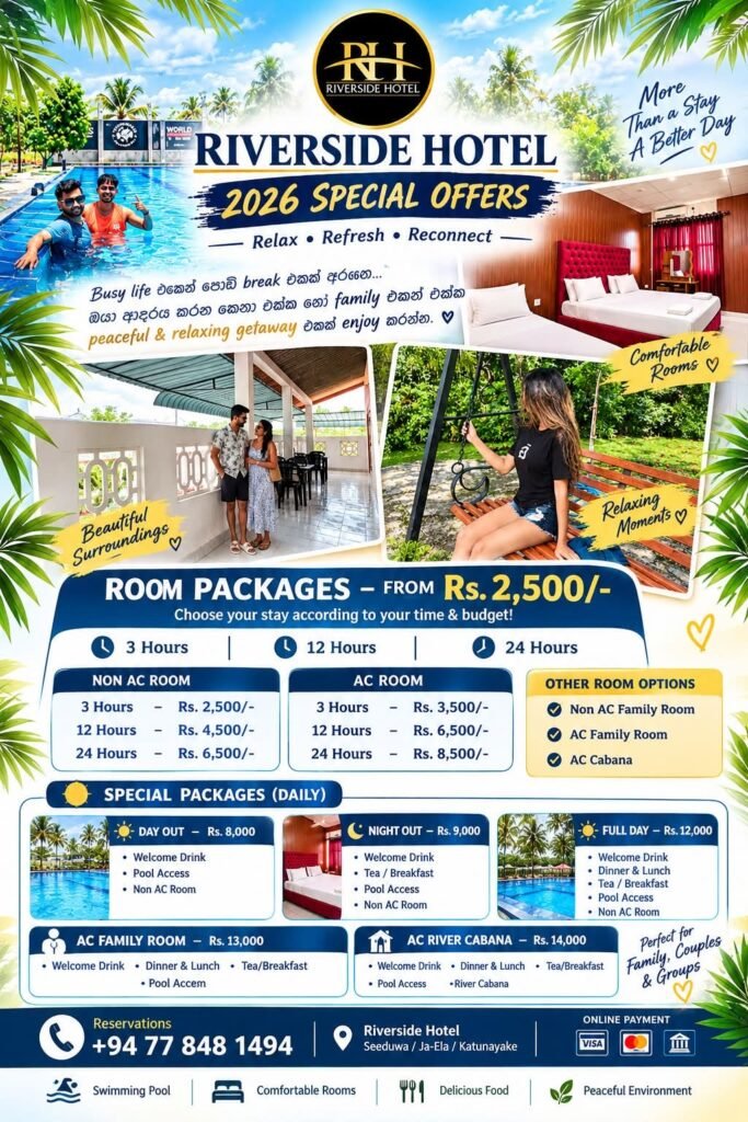 Riverside Hotel – 2026 Special Offers