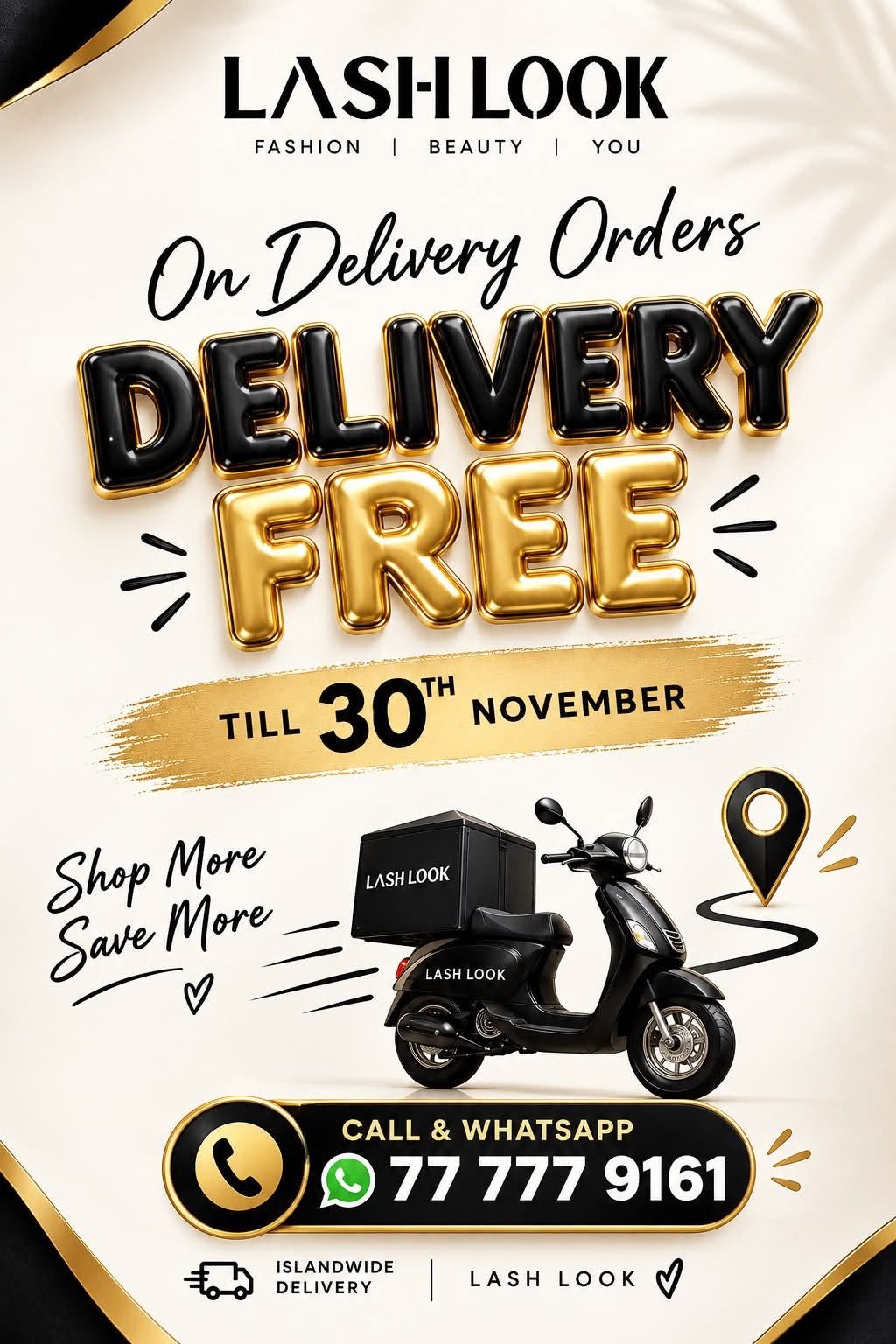 Free Delivery Offer from Lash Look!