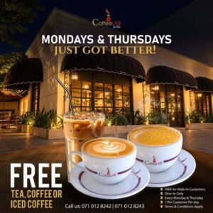 Free Tea, Coffee or Iced Coffee at CoffeeLAB