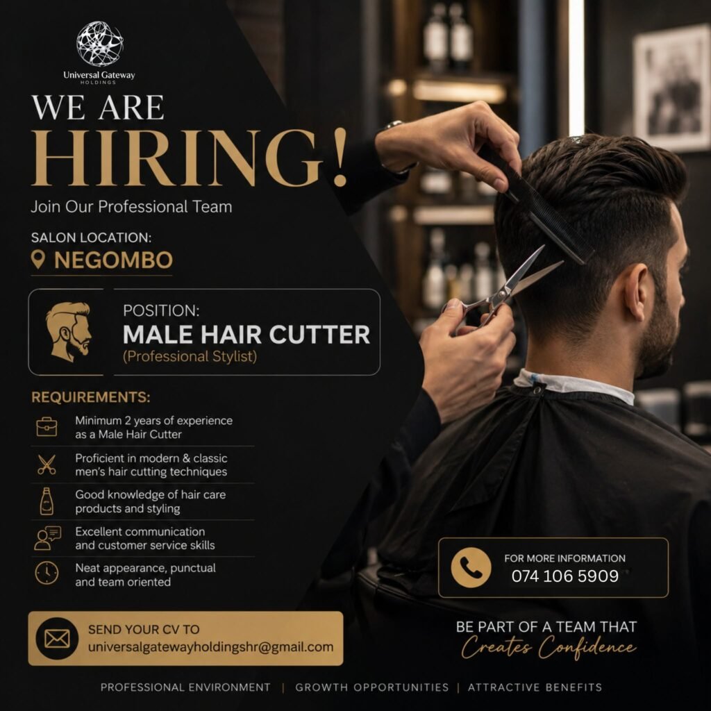 Male Hair Cutter / Stylist