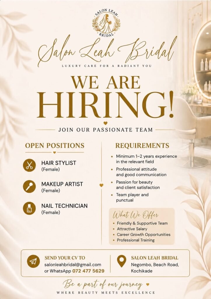Salon Leah Bridal is Hiring!