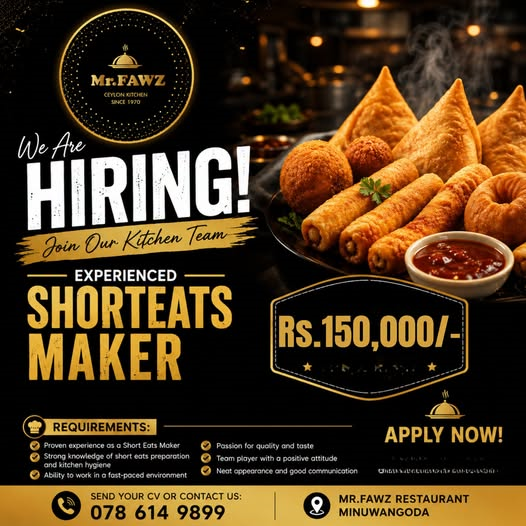 Experienced Short Eats Maker