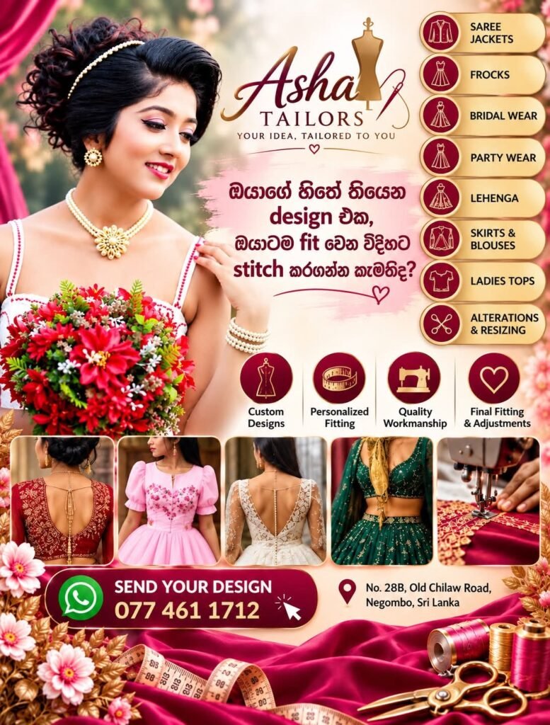 Asha Tailors – Custom Tailoring in Negombo