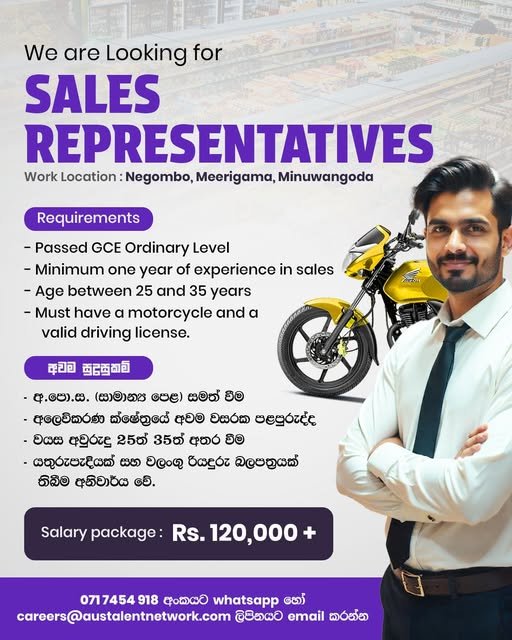 Sales Representatives Wanted