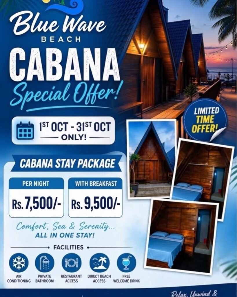 Cabana Special Offer – Blue Wave Beach