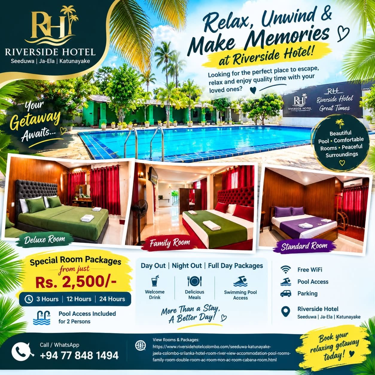 Relax and Make Memories at Riverside Hotel!