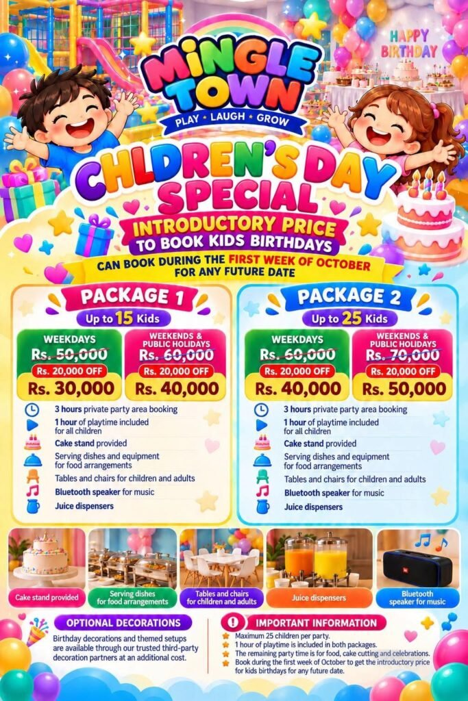 Kids Birthday Party Area – Special Introductory Price