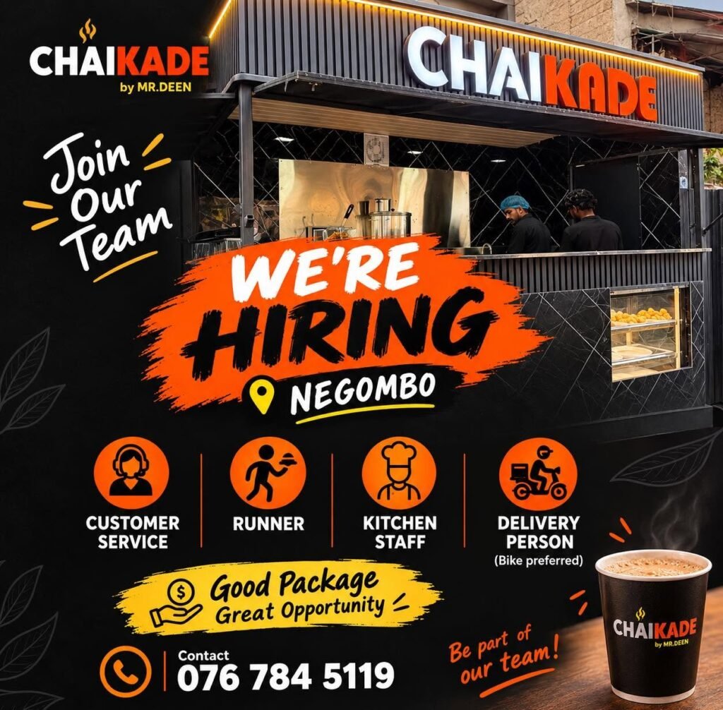 We’re Hiring – Chaikade by MR.DEEN