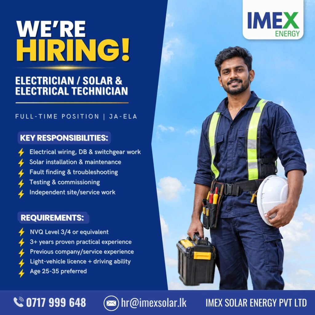 Electrician / Solar & Electrical Technician