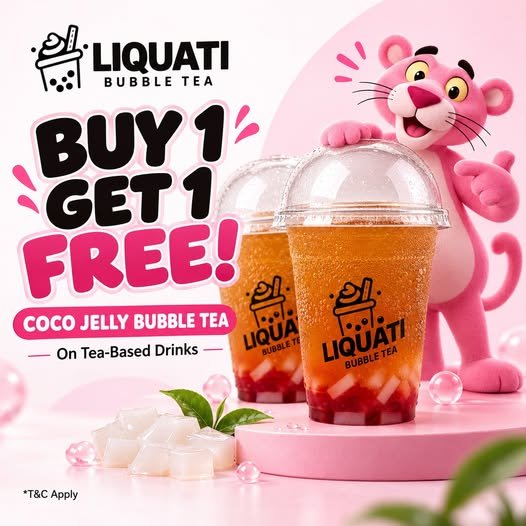 Buy 1, Get 1 FREE on Coco Jelly Bubble Tea!