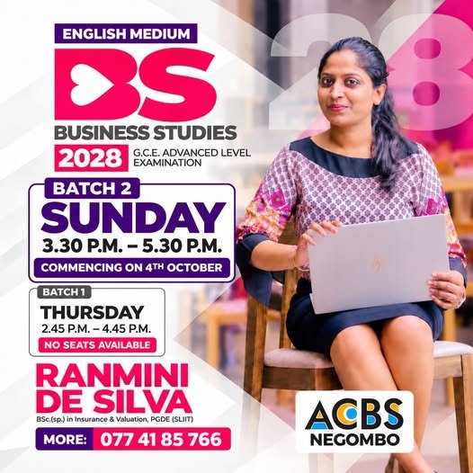 Ranmini De Silva – Business Studies Tutor