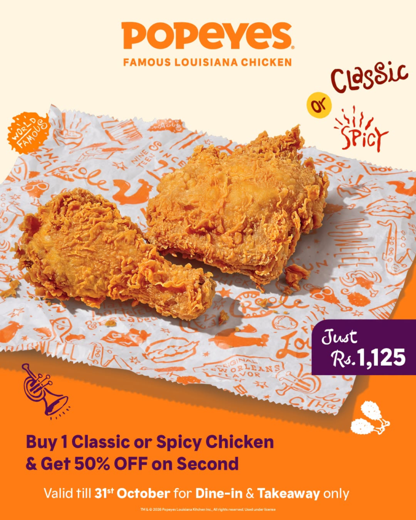 Buy 1 Classic or Spicy Chicken & Get 50% OFF on Second